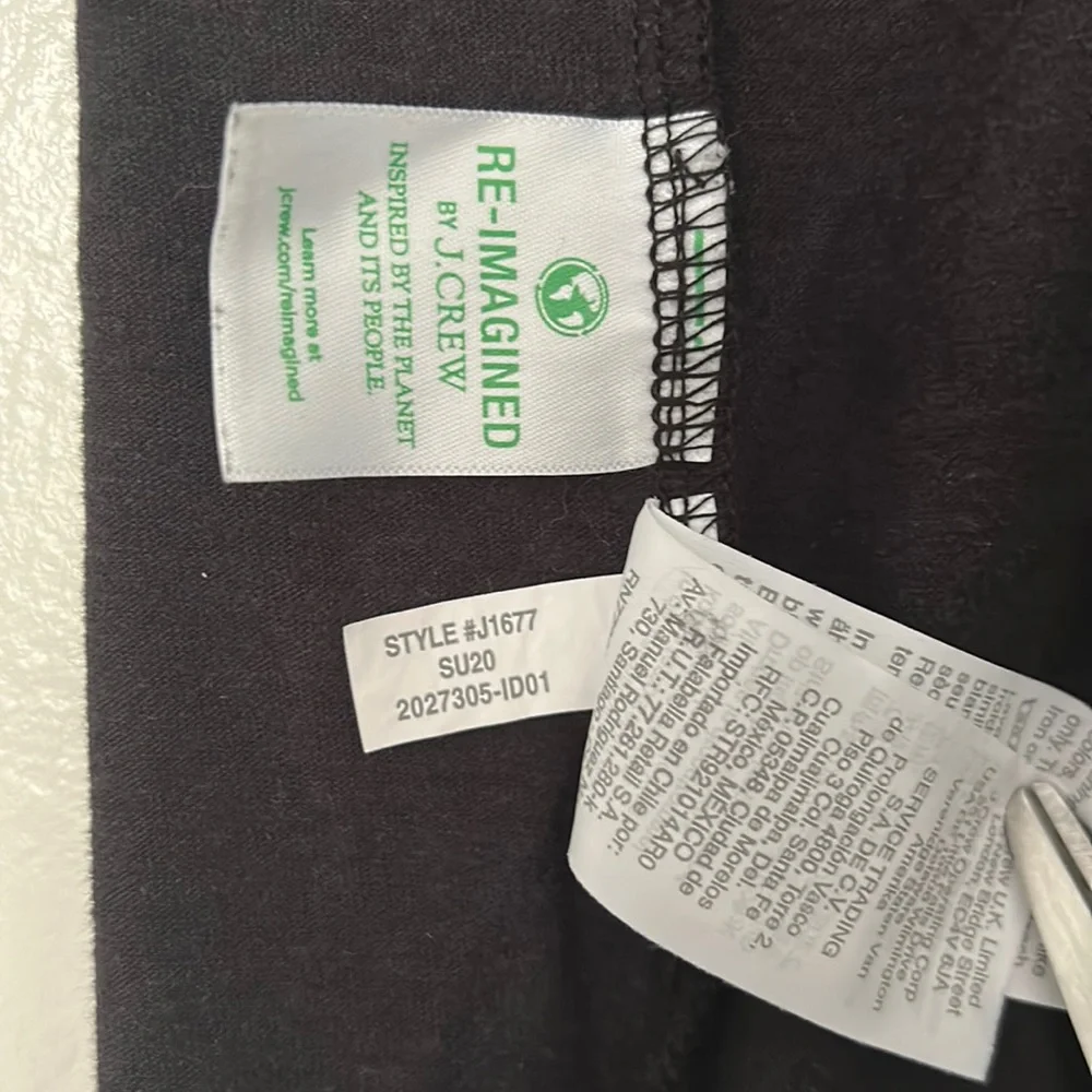 J. Crew Tie-Back Tank Top Black Small